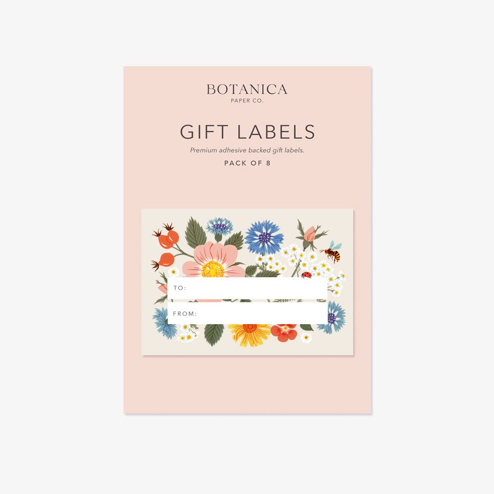 BOTANIST GIFT LABELS, PACK OF 8 Botanica Paper Co