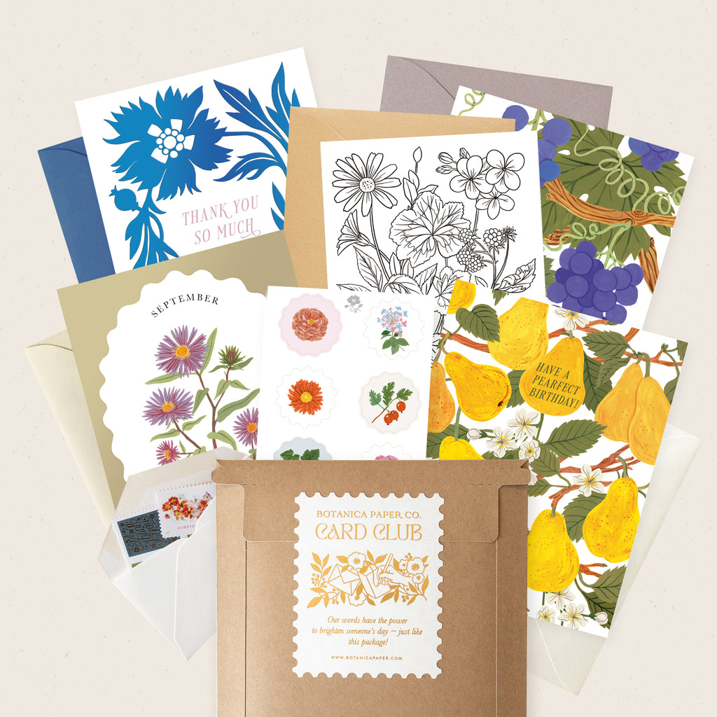 CARD CLUB MONTHLY SUBSCRIPTION - Botanica Paper Co.®