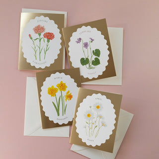 BIRTH MONTH FLOWER | FEBRUARY | greeting card - Botanica Paper Co.®