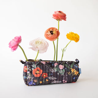 WILD FLOWERS | Cotton Quilted Pencil Pouch - Botanica Paper Co.®
