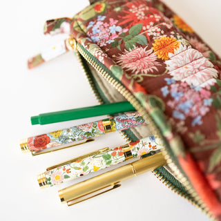 RUSSET | Cotton Quilted Pencil Pouch - Botanica Paper Co.®