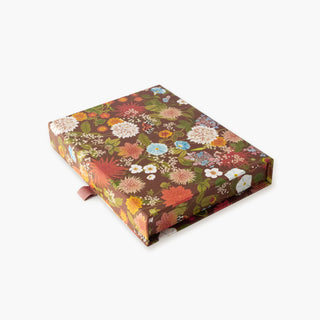 Russet-patterned keepsake card box featuring hand-illustrated botanicals by Oana Befort for Botanica Paper Co.