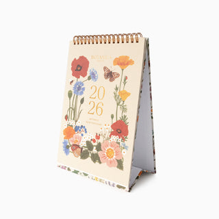 2026 botanical desk calendar featuring flowering tree illustrations by Oana Befort for Botanica Paper Co.
