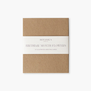 Birth Month Flowers Boxed Card Set Of 12 illustrated by Oana Befort for Botanica Paper Co.