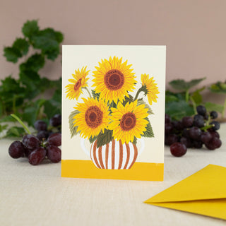SUNFLOWER VASE | Greeting Card - Botanica Paper Co.®