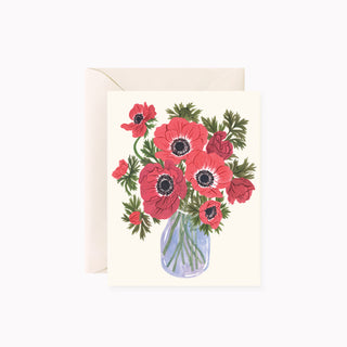 ANEMONE VASE | greeting card - Botanica Paper Co.®