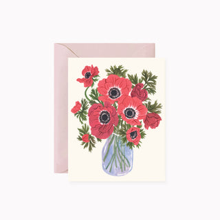 ANEMONE VASE | greeting card - Botanica Paper Co.®