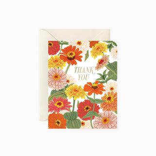 ZINNIAS Thank You Card - Botanica Paper Co.®