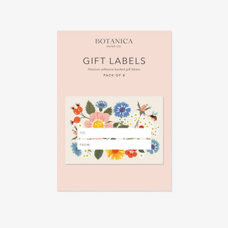 Botanist Gift Labels, Pack Of 8 illustrated by Oana Befort for Botanica Paper Co.