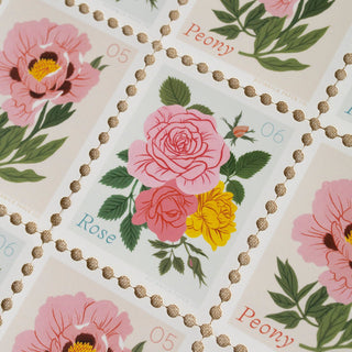 ROSE, JUNE FLOWER | STAMP - STYLE VINYL STICKER - Botanica Paper Co.®