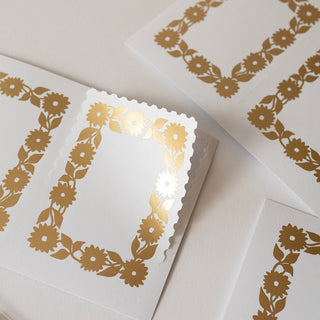 Close-up view of the Daisy Decorative Labels, Pack Of 6 illustrated by Oana Befort for Botanica Paper Co.