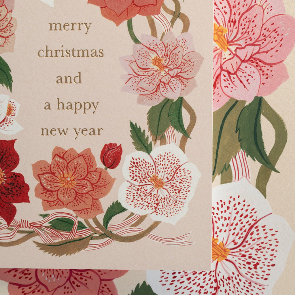 CHRISTMAS ROSE WREATH | greeting card - Botanica Paper Co.®
