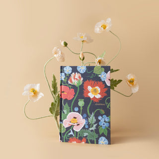 POPPY GARDEN | LINEN BOUND JOURNAL - Botanica Paper Co.®