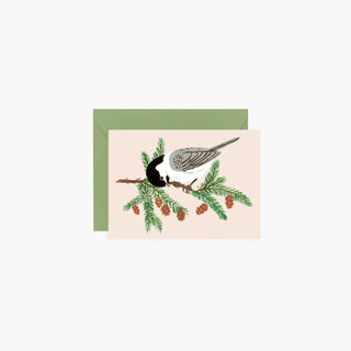 CHICKADEE & PINE | mini card - Botanica Paper Co.®