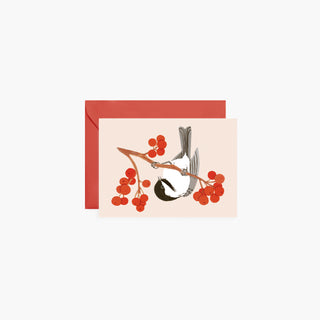 CHICKADEE & BERRY | mini card - Botanica Paper Co.®