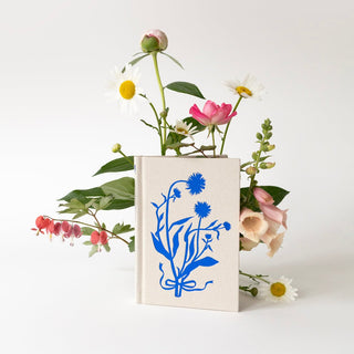 BLUE FLORA | MINI LINEN BOUND JOURNAL - Botanica Paper Co.®