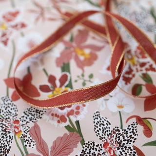 DRITTOFILO COTTON RIBBON | brick & gold - Botanica Paper Co.®