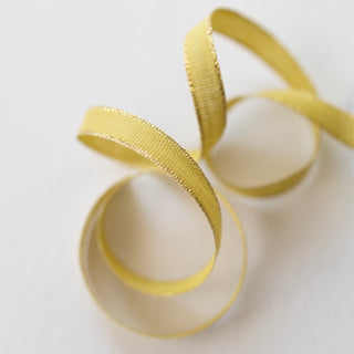 DRITTOFILO COTTON RIBBON | ochre & silver - Botanica Paper Co.®