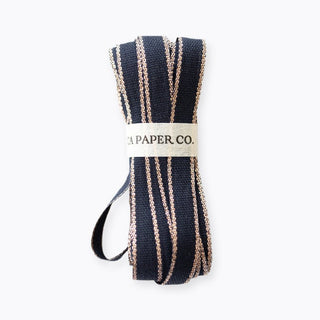 DRITTOFILO COTTON RIBBON | indigo & rose gold - Botanica Paper Co.®