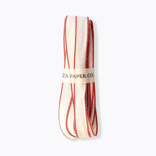 DRITTOFILO COTTON RIBBON | natural & red - Botanica Paper Co.®