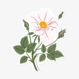 WHITE ROSE | CLEAR VINYL STICKER - Botanica Paper Co.®