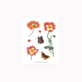 POPPIES | CLEAR VINYL STICKER SHEET - Botanica Paper Co.®