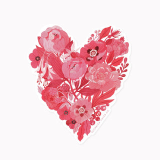 FLORAL HEART | VINYL STICKER - Botanica Paper Co.®