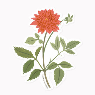 DAHLIA | CLEAR VINYL STICKER - Botanica Paper Co.®