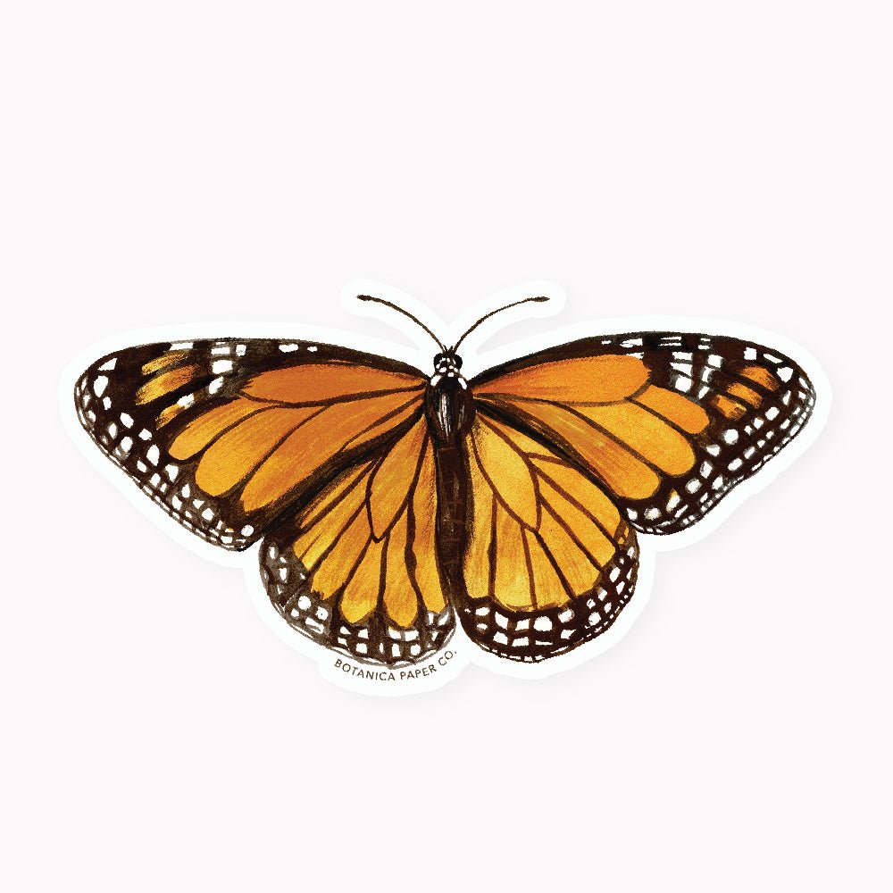 MONARCH BUTTERFLY | CLEAR VINYL STICKER – Botanica Paper Co.®