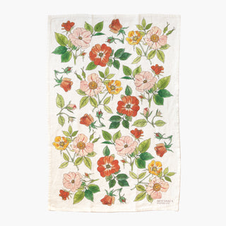 WILD ROSES | 100% LINEN TEA TOWEL - Botanica Paper Co.®