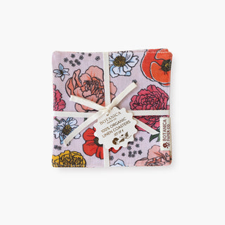 GARDEN FLORA | LINEN COASTERS, SET OF 4 - Botanica Paper Co.®
