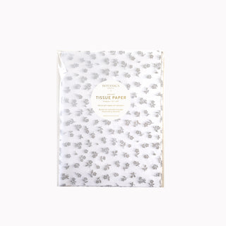 SILVER PETITE FLORA | Tissue Paper (10 sheets) - Botanica Paper Co.®