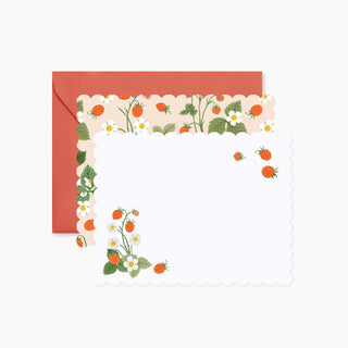 WILD STRAWBERRIES Notecards | Set of 4 - Botanica Paper Co.®