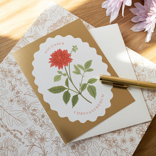 BIRTH MONTH FLOWER| NOVEMBER | greeting card - Botanica Paper Co.®