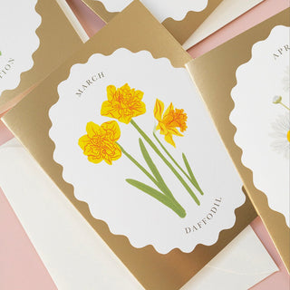 BIRTH MONTH FLOWER | MARCH | greeting card - Botanica Paper Co.®