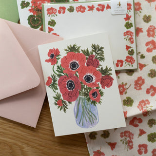ANEMONE VASE | greeting card - Botanica Paper Co.®