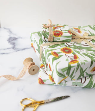 METALLIC LOOSE WEAVE RIBBON | natural & gold - Botanica Paper Co.®