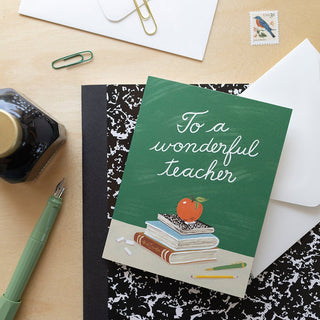WONDERFUL TEACHER | Greeting Card - Botanica Paper Co.®