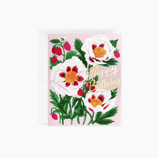 WHITE POPPY Birthday Card - Botanica Paper Co.®