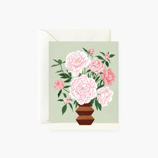 PEONY VASE | Greeting Card - Botanica Paper Co.®