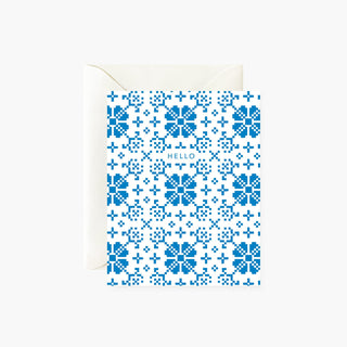 HELLO FOLK PATTERN | Greeting Card - Botanica Paper Co.®