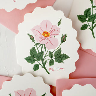 WITH LOVE, WILD ROSE | Valentine's greeting card - Botanica Paper Co.®