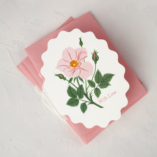 WITH LOVE, WILD ROSE | Valentine's greeting card - Botanica Paper Co.®