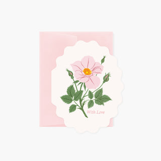 WITH LOVE, WILD ROSE | Valentine's greeting card - Botanica Paper Co.®