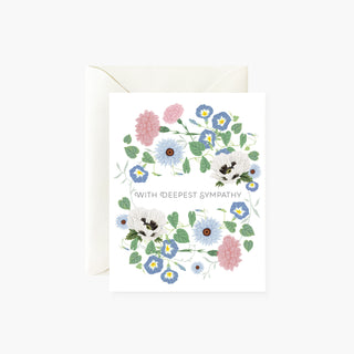 FLORAL WITH DEEPEST SYMPATHY | Greeting Card - Botanica Paper Co.®