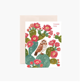 DESERT OWL Thank You Card - Botanica Paper Co.®