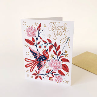 FOLK EMBROIDERY Thank You Card - Botanica Paper Co.®