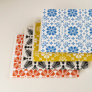 LITTLE NOTE FOLK PATTERN | Greeting Card - Botanica Paper Co.®