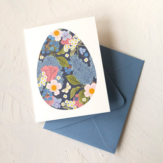 BLUE EASTER EGG | greeting card - Botanica Paper Co.®
