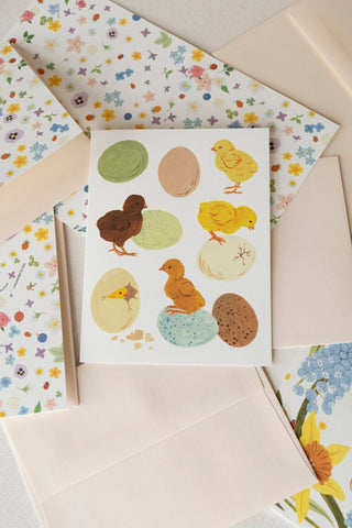 SPRING BABY CHICKS | greeting card - Botanica Paper Co.®